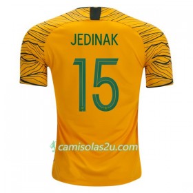 Camisolas de Futebol Austrália Jedinak 15 Equipamento Principal Copa do Mundo 2018 Manga Curta
